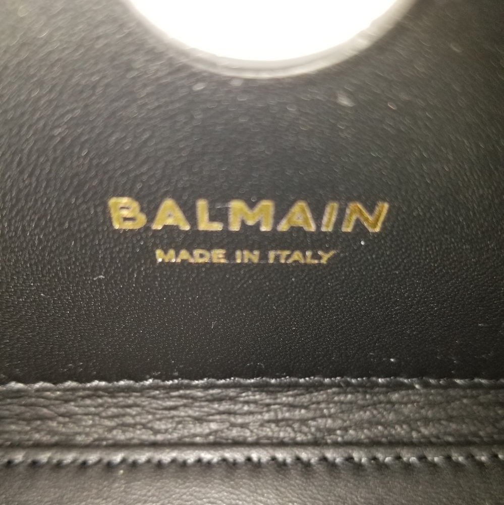 Balmain B-Buzz 19 Embellished Leather Crossbody Bag Black - Picture 10 of 15